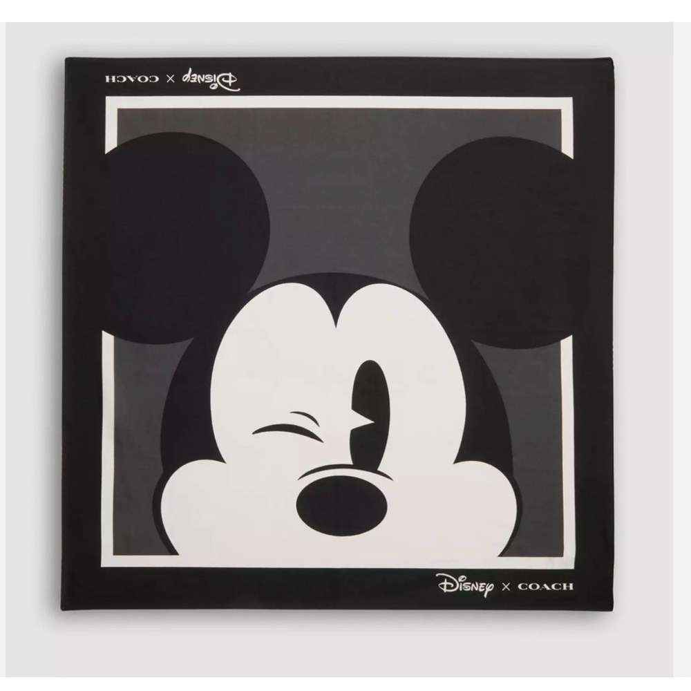 NWT Disney x Coach Mickey Mouse Silk Scarf
